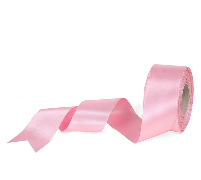 Baby Pink Double Faced Nylon Satin Ribbon 2 inch 3 Meters C193 0