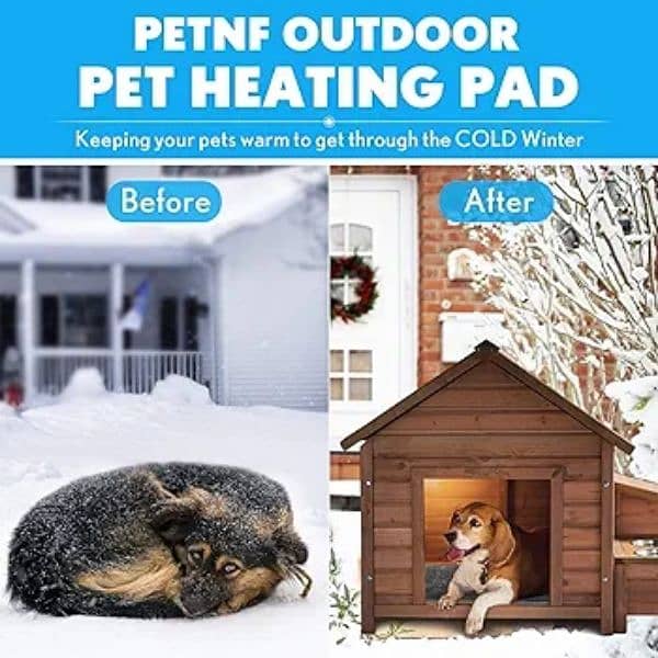 PETNF OUTDOOR HEATED PET BED WITH COVER 1