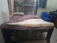 Iron Bed For sell With mattress 5-6 mony use