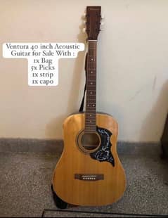 Ventura 40 Inch Acoustic Guitar with accessories