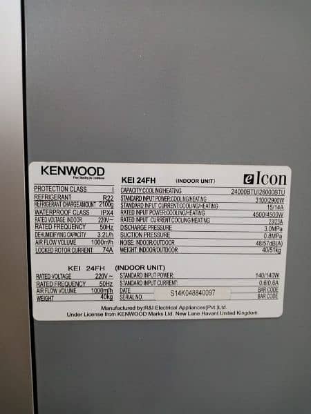 2 ton floor ac kenwood 2