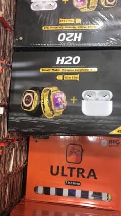 H20 smart watch wireless earphones set 10 in 1 set