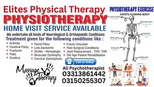 Physiotherapy Elites Physical Therapy Home care services 03313861442