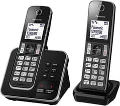 Cordless Twin Handset Panasonic landline phone with intercom phone set