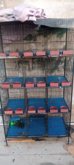 Parrot cage 12 partion