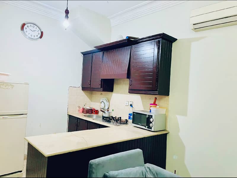 F-11 Markaz 1 Bed 1 Bath with Tv Lounge Kitchen Car Parking Available for Rent 5