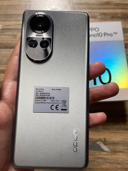 oppo Reno 10 pro 5g (12+4/256gb) (80 wat ultra fast charger) with box 5