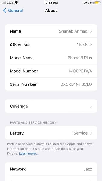 Iphone 8Plus PTA approved 256GB 6