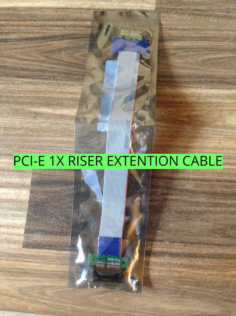 pc parts pci-e express 1x riser extension cable wifi 6 wireless card 1