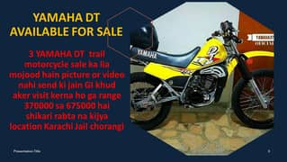 YAMAHA DT  trail motorcycle DONT ASK FOR PICTURES 0