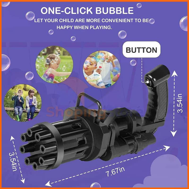 8 Holes Bubble Gun Machine for Kids With Free Home delievery 6