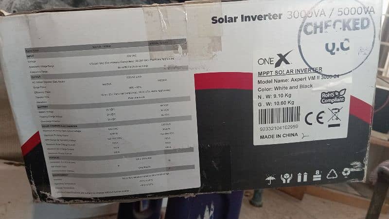 brand new one x hybrid solar inverter 3kw 6