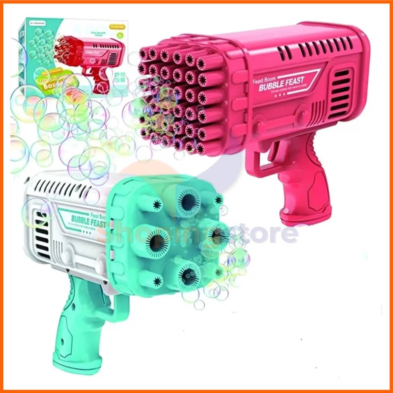 2in1 bubble gun machine for kids, 32holes+8holes both in 1 box 1