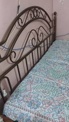 Iron Bed with Mattress 6/6.5 feet