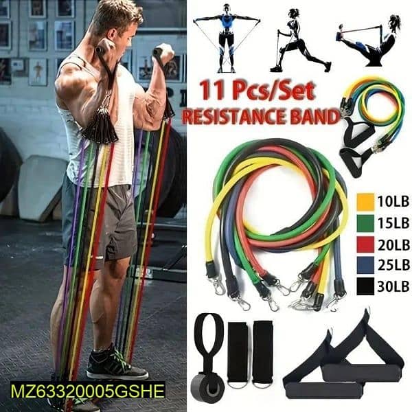 11 pices resistance bands for gym 3