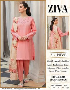 ``Presented Luxury 
 Embroidery ZIVA 4138 on 90/70 fine Airjet Lawn``` 0