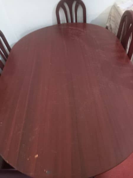 Dining table wooden with chairs 1