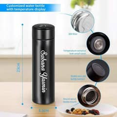 customized temperature water bottle
