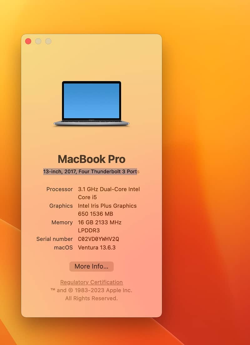 Macbook pro 2017 2