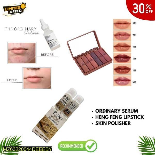 iported lipstick set ;serum; skin polish 1