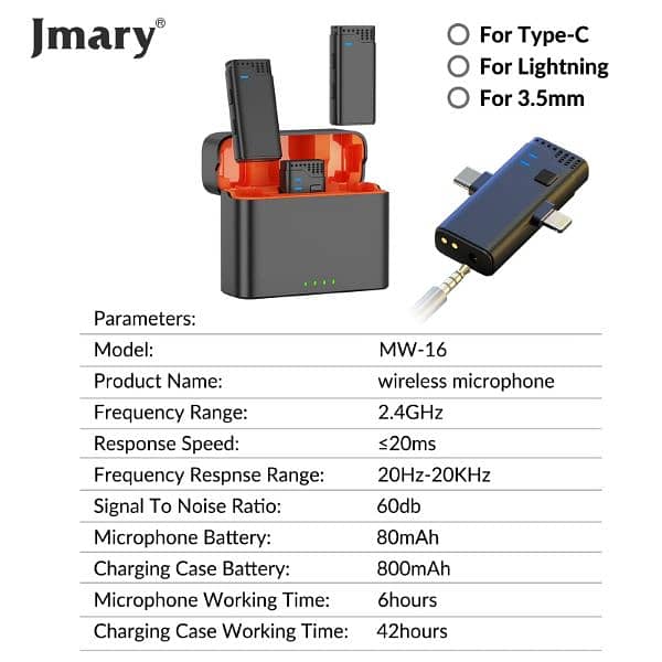 Jmary mw16 All in 1 Mic For Mobile,  Camera, IPhone 1 year warranty 1