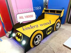 kids batman car bed, 6 feet by 3 feet