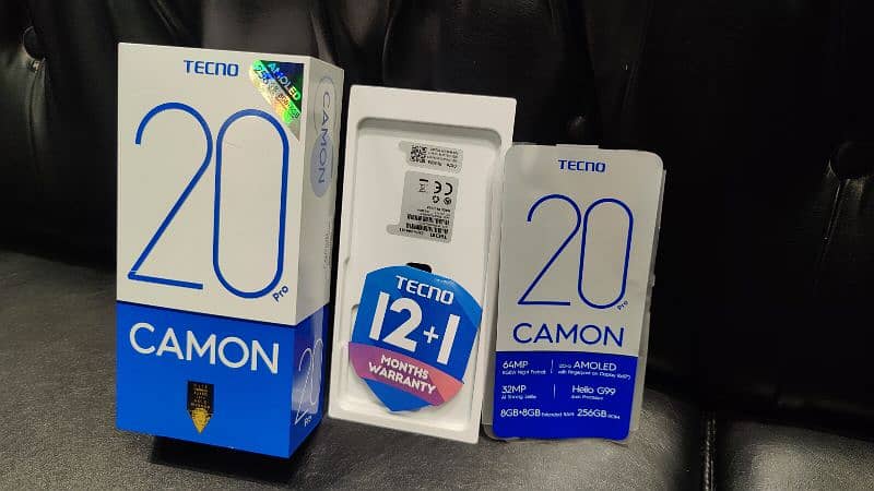 Tecno Camon 20 Pro 5 Months Warranty Box All Accessories 1