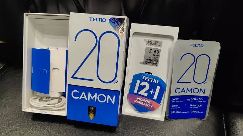 Tecno Camon 20 Pro 5 Months Warranty Box All Accessories 4