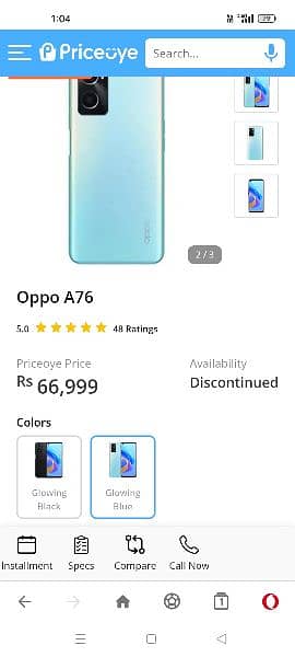 Oppo A76 for sale 6/128 6