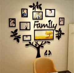 Wooden Family Tree With 8 Frames Available