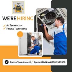 Ac Technician and Fridge Technician jobs available