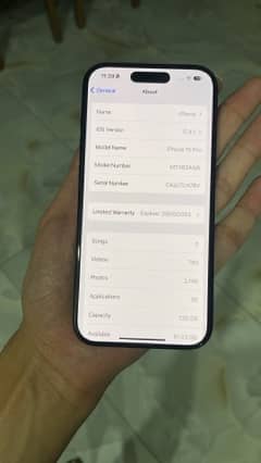 Iphone 15pro Pta Approved 128gb