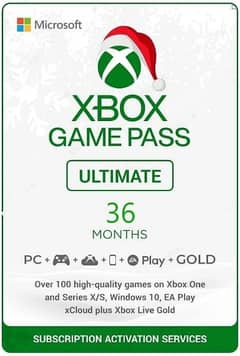 XBOX GAMEPASS ULTIMATE 3 YEARS SUBSCRIPTION FOR PC AND XBOX CONSOLE 0