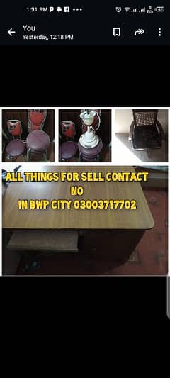 office table or 4 revolving steel chaiers for sell hein in bwp city