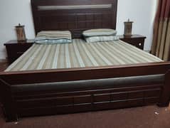 Wooden Bed set/Dressing Table/Side Tables