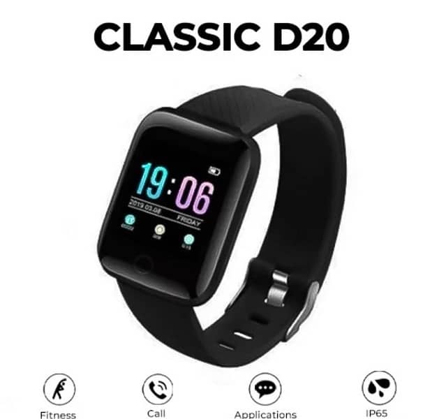 D20 Smart Watch Black 1