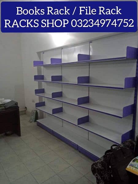 Racks/ wall rack/ Gondola Rack/ Store Rack/ cash counter/ Trolleys/bin 12