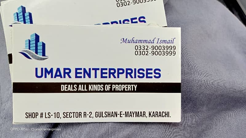 chance plot for sale gulshan-e-maymar sector u 0