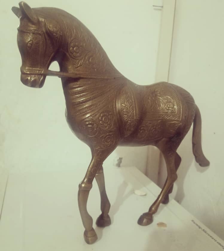 Old Foreign golden Antique Horse for sale 1