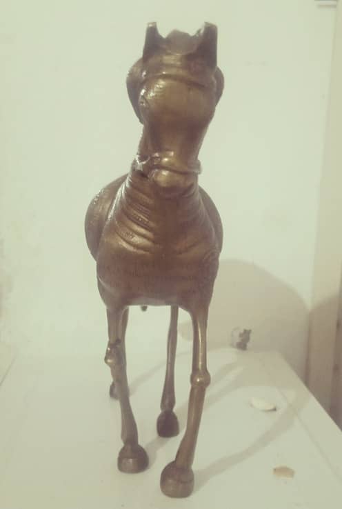 Old Foreign golden Antique Horse for sale 2