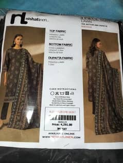 3 Piece suit  lawn top bottom and dupatta