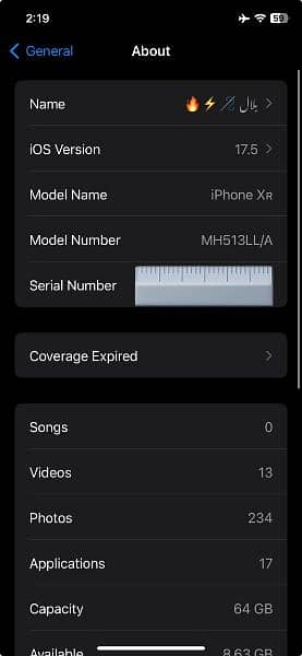 iphone XR 64GB jv 8