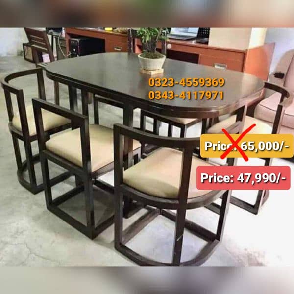 Smart dining table/round dining table/4 chair/6 chair/dining table 4