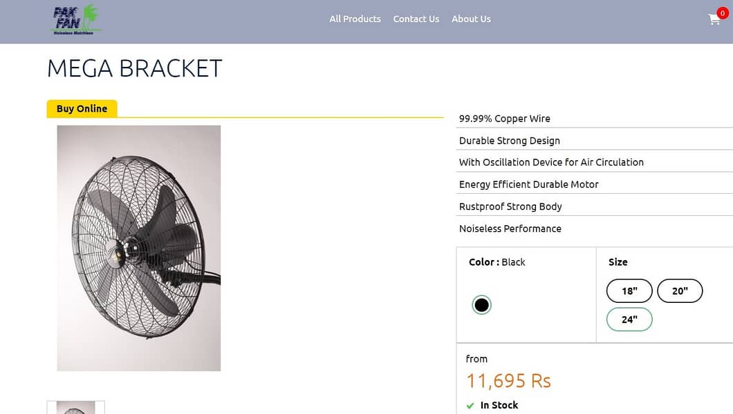 MEGA BRACKET FAN FOR SALE 1