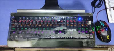 RGB Gaming Keyboard & Mouse Combo Mechanical Keys Blue Swich (Branded)