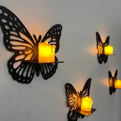 Product Name: MDF Wall Decoration Butterfly, Pack of 3