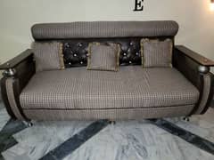 luxurious 5 seater sofa set with leather design