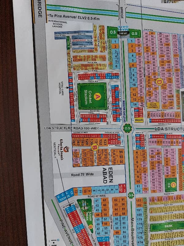 8-MARLA COMMERCIAL PLOT BLOCK B 100FEET ROAD 0