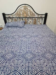 Wrought Iron Double Bed with mattress