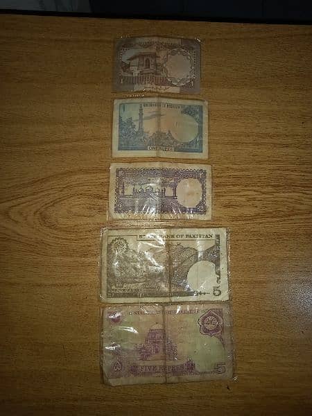 Old Currency from 1 paisa to 5Rs 1